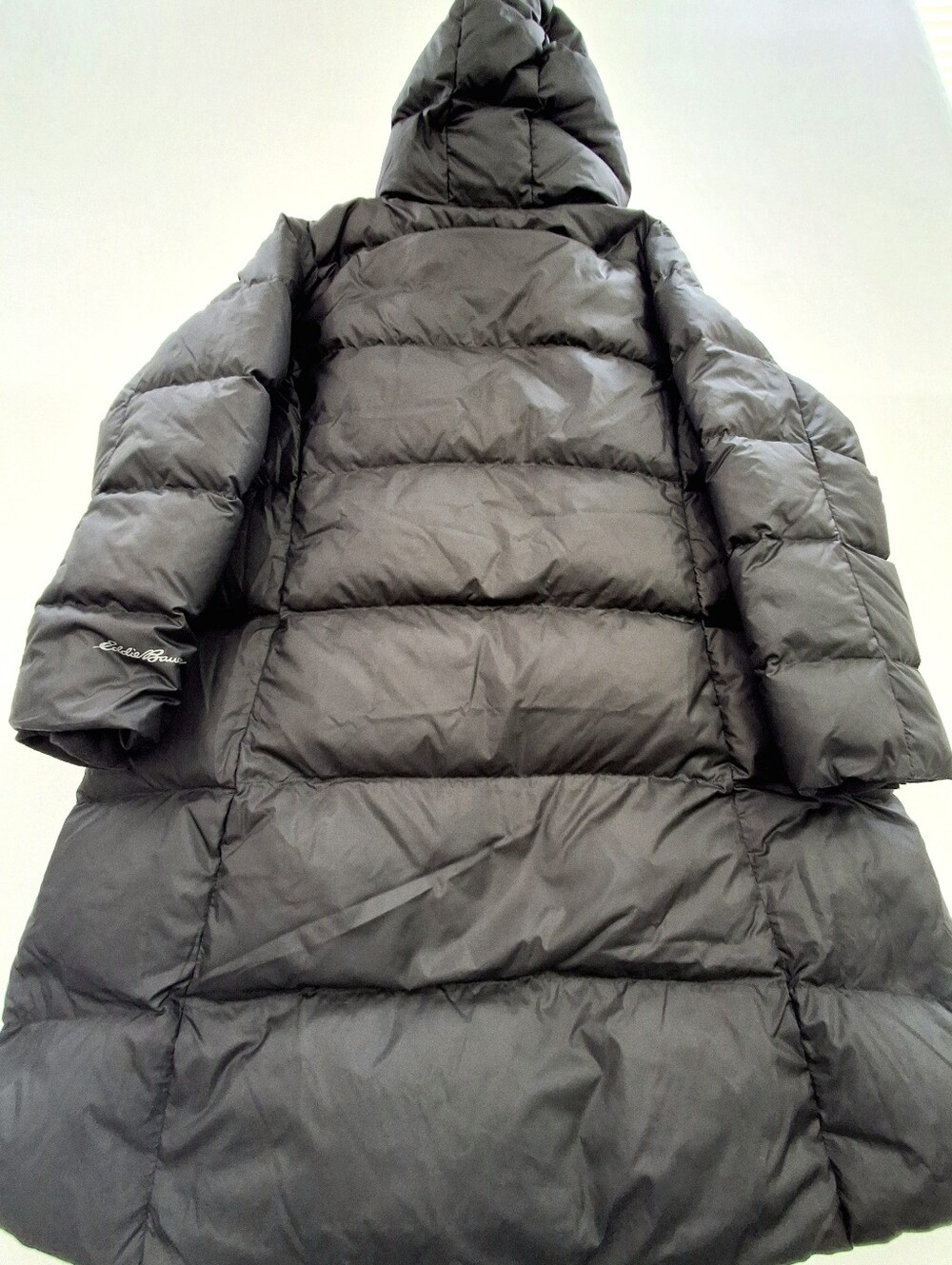 Eddie Bauer Women’s 3X Black Down Puffer Parka Faux Fur Hood Winter Coat - Picture 15 of 15